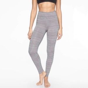 Athleta | High Rise Jacquard Chaturanga Tight Leggings, Light Gray Size M